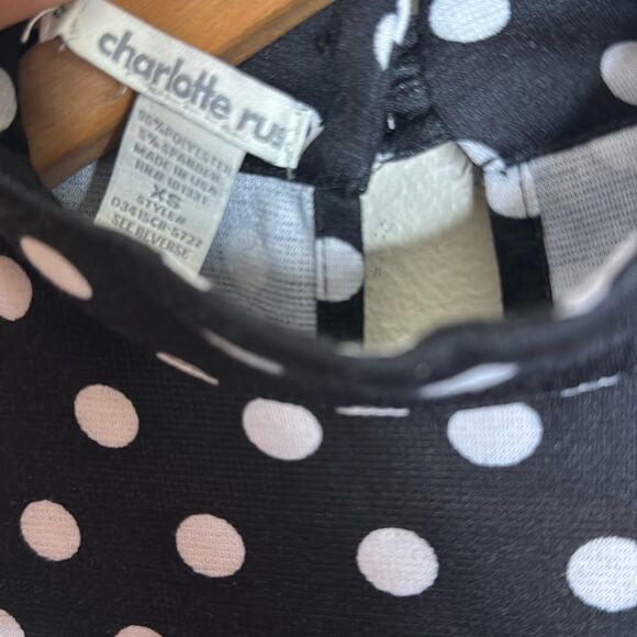Charlotte Russe mini polka dot dress size XS cute - Picture 4 of 9